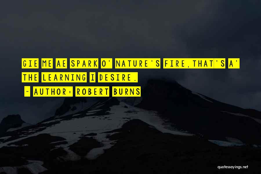Spark A Fire Quotes By Robert Burns