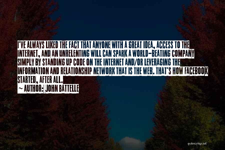 Spark In A Relationship Quotes By John Battelle