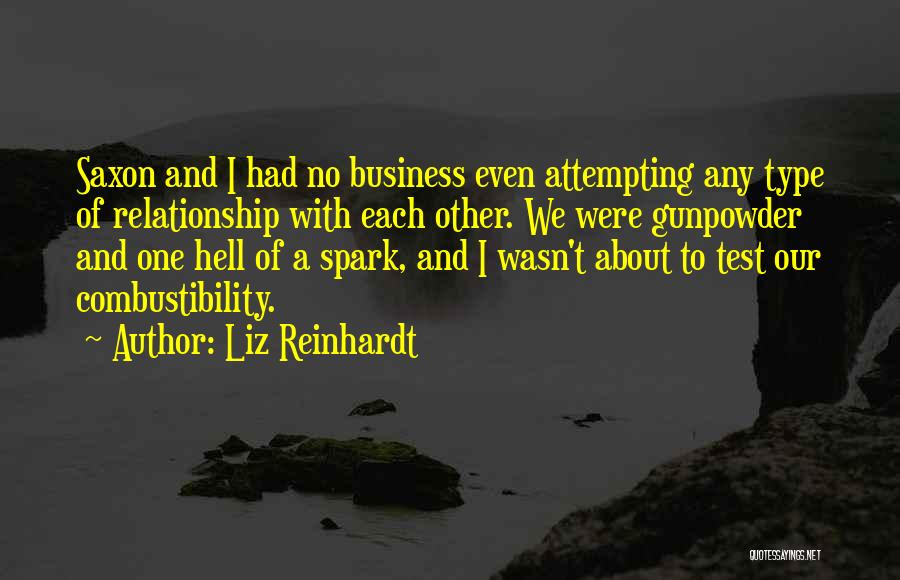 Spark In A Relationship Quotes By Liz Reinhardt