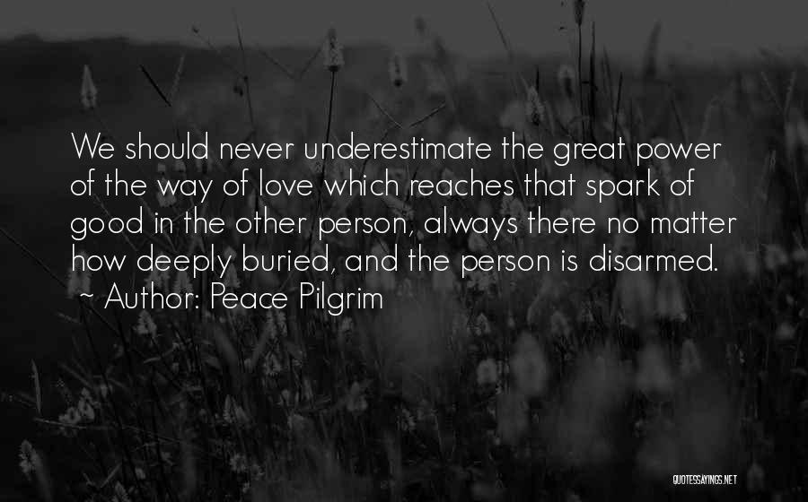 Spark In Love Quotes By Peace Pilgrim