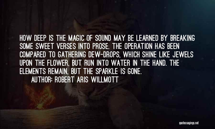 Sparkle Water Quotes By Robert Aris Willmott