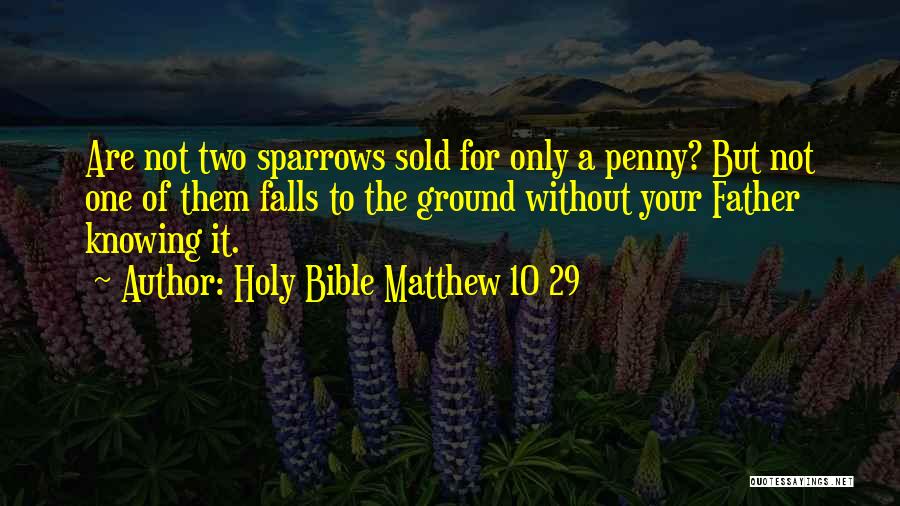Sparrow Quotes By Holy Bible Matthew 10 29