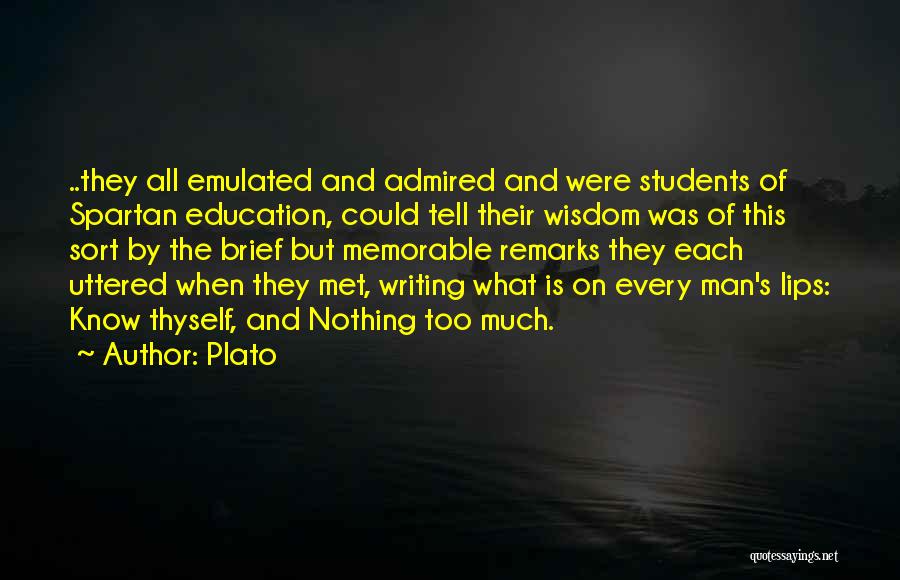 Spartan Education Quotes By Plato