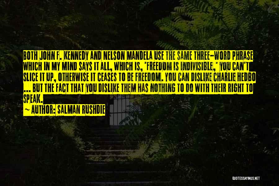 Speak My Mind Quotes By Salman Rushdie