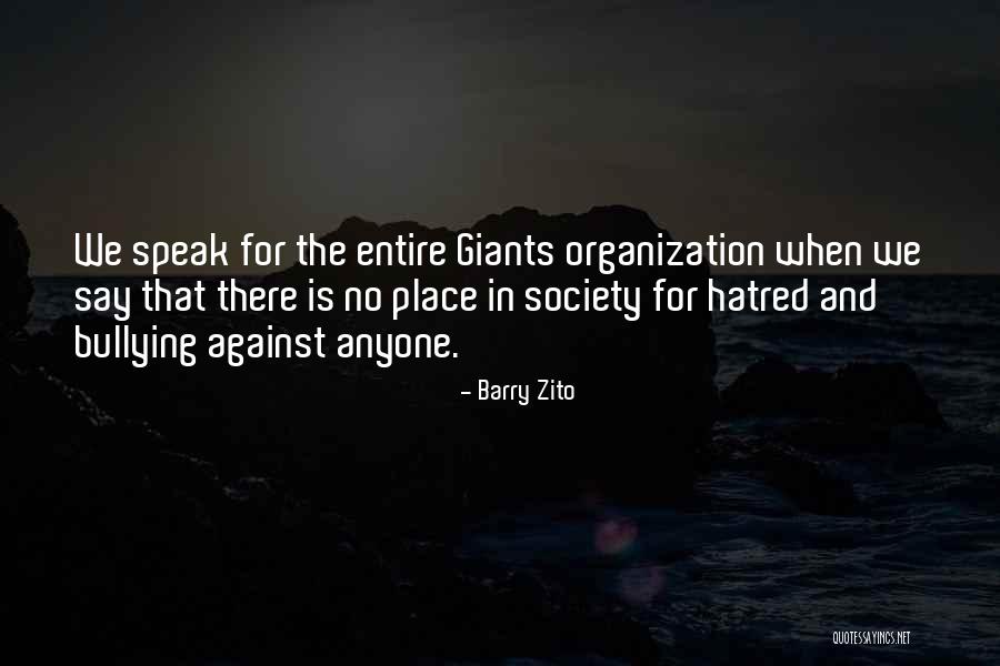 Speak Out Against Bullying Quotes By Barry Zito Speak Out Against Bullying Quotes By Barry Zito
