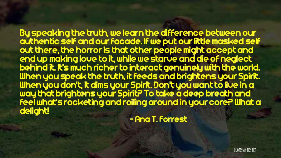 Speak What You Feel Quotes By Ana T. Forrest Speak What You Feel Quotes By Ana T. Forrest