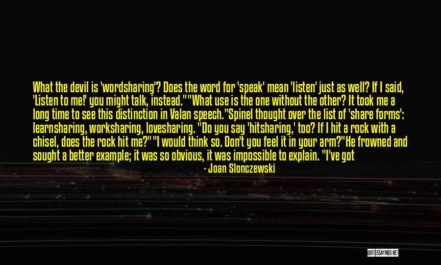 Speak What You Feel Quotes By Joan Slonczewski Speak What You Feel Quotes By Joan Slonczewski