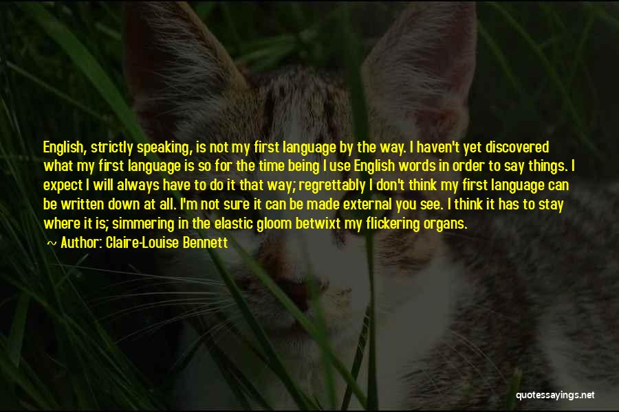 Speaking English Language Quotes By Claire-Louise Bennett