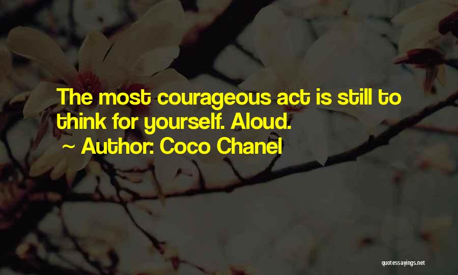 Speaking Out Quotes By Coco Chanel