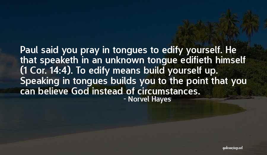 Speaking Tongues Quotes By Norvel Hayes Speaking Tongues Quotes By Norvel Hayes