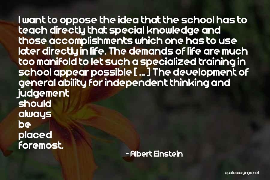 Special Education Quotes By Albert Einstein