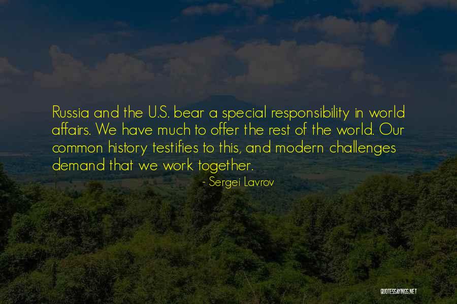 Special Offer Quotes By Sergei Lavrov