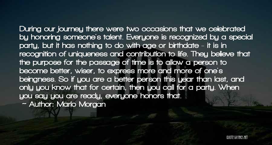 Special Person Quotes By Marlo Morgan