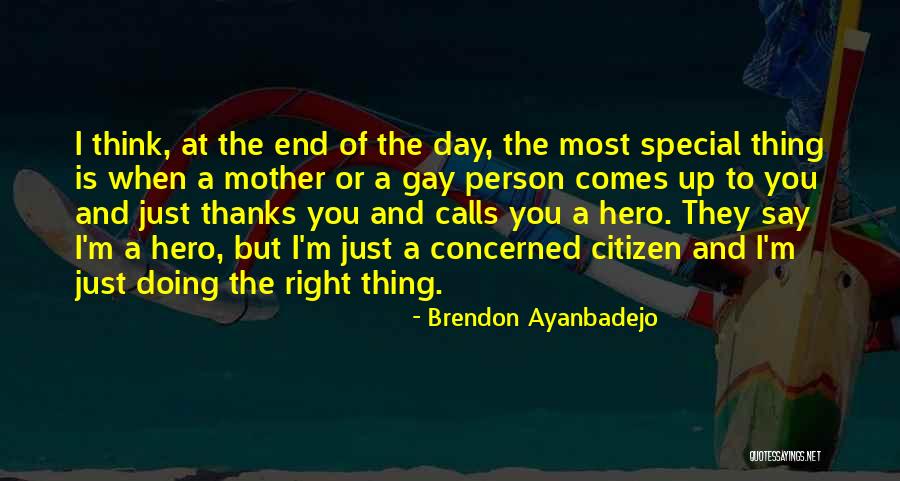 Special Person Thank You Quotes By Brendon Ayanbadejo