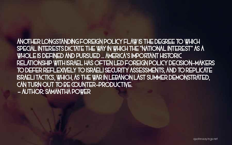 Special Tactics Quotes By Samantha Power