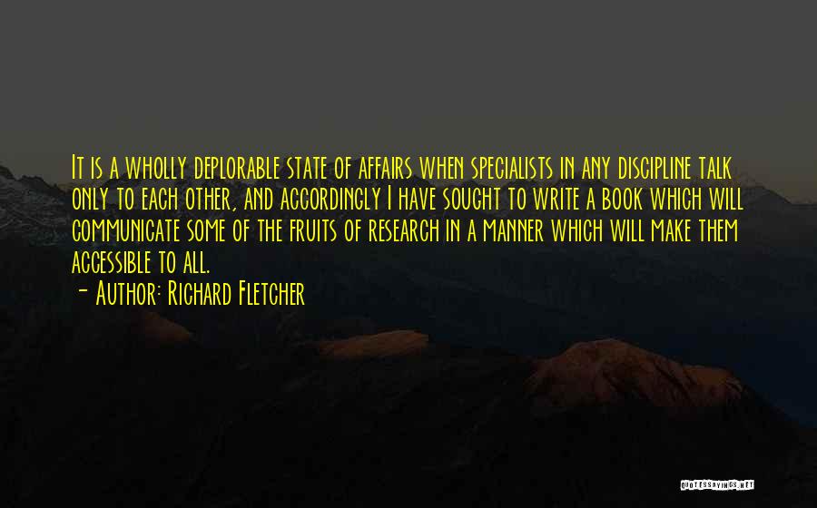 Specialists Quotes By Richard Fletcher