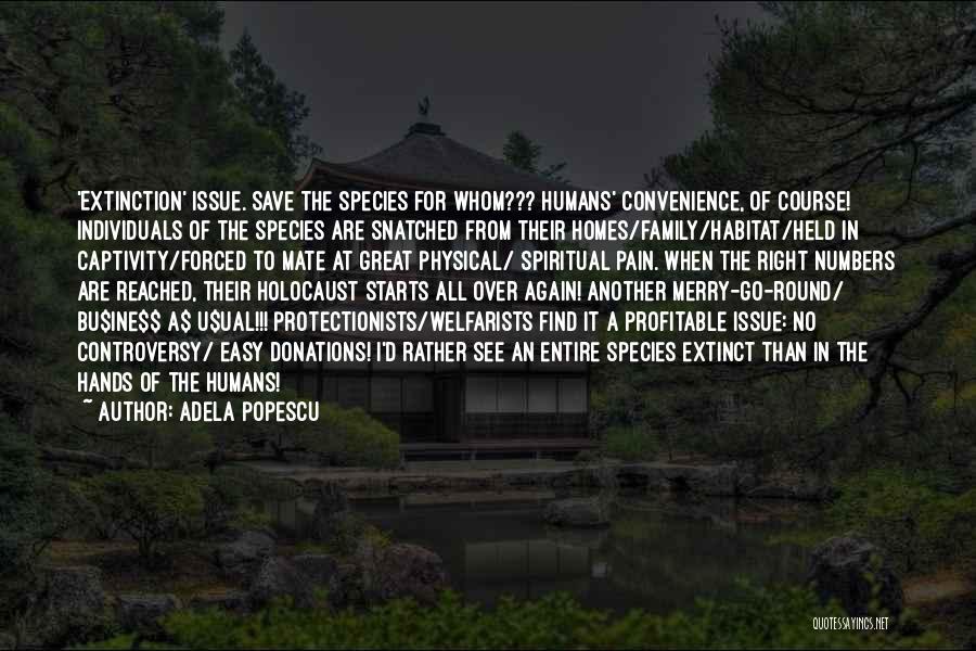 Species Extinction Quotes By Adela Popescu