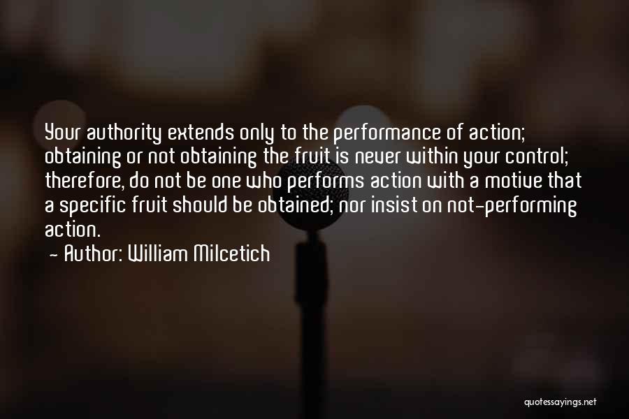 Specific Performance Quotes By William Milcetich