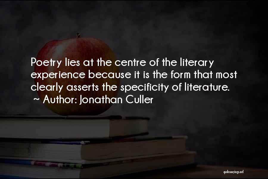 Specificity Quotes By Jonathan Culler