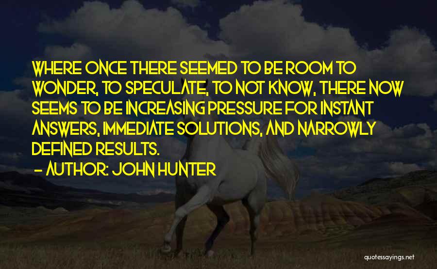 Speculate Quotes By John Hunter