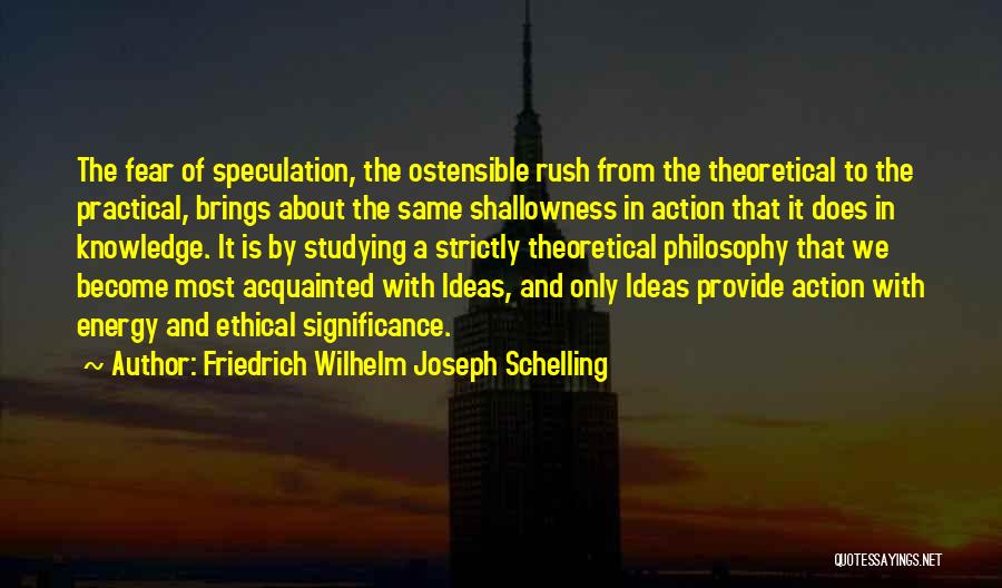 Speculation Quotes By Friedrich Wilhelm Joseph Schelling