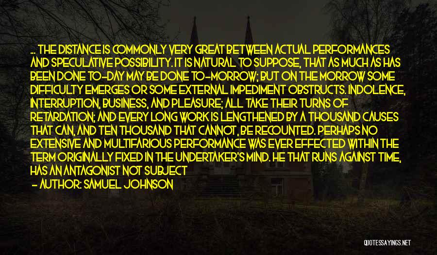 Speculative Quotes By Samuel Johnson