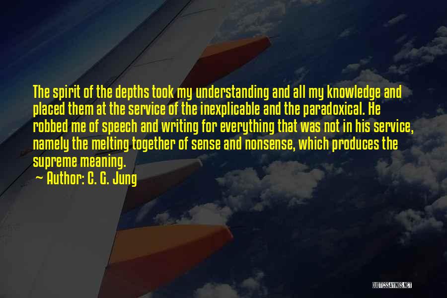 Speech At Quotes By C. G. Jung