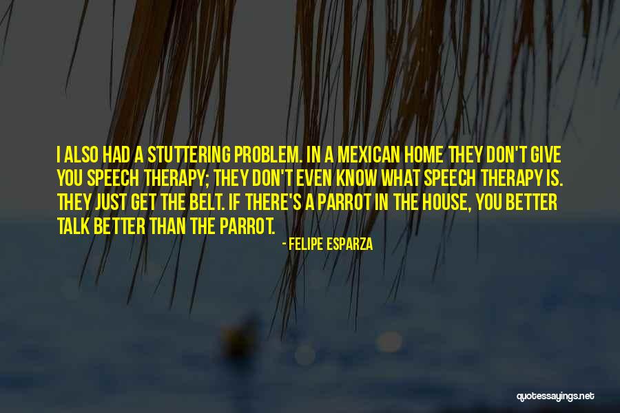 Speech Therapy Quotes By Felipe Esparza Speech Therapy Quotes By Felipe Esparza