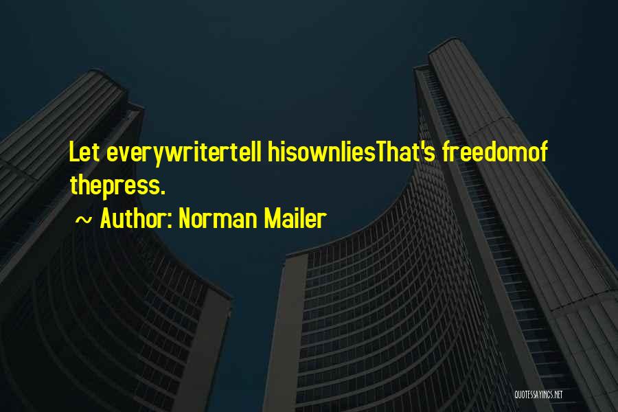 Speech Writer Quotes By Norman Mailer