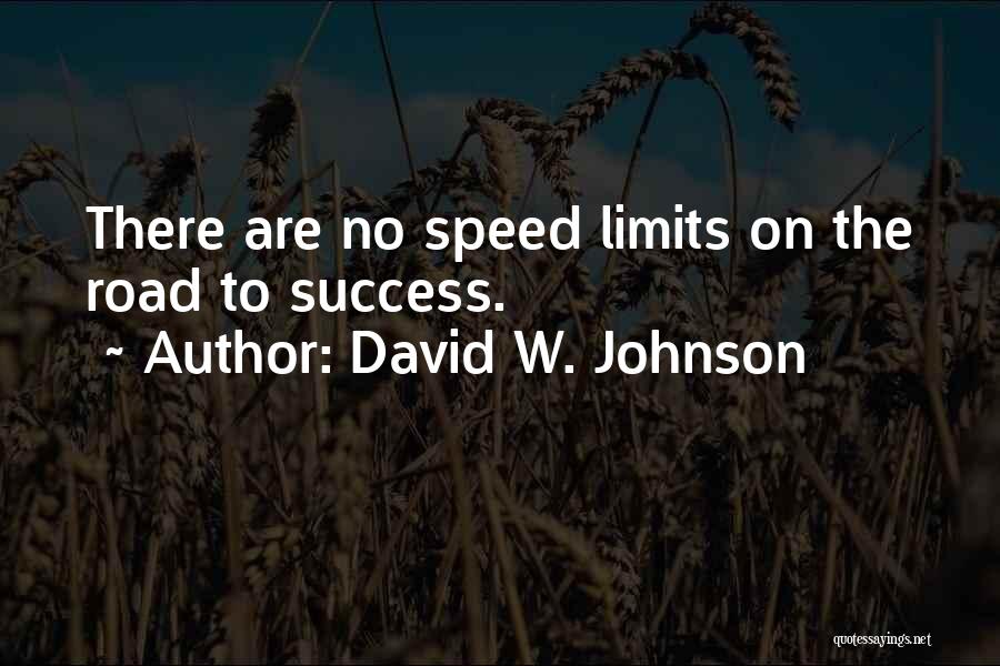 Speed Limits Quotes By David W. Johnson