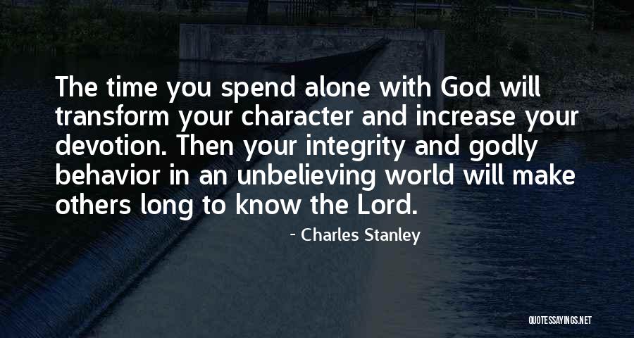 Spend Time Alone Quotes By Charles Stanley