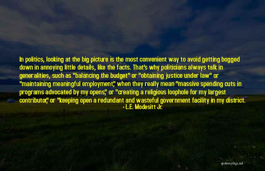 Spending Cuts Quotes By L.E. Modesitt Jr.