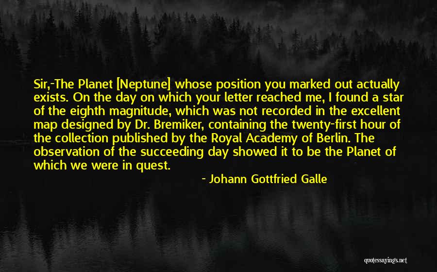 Spiderleg Quotes By Johann Gottfried Galle Spiderleg Quotes By Johann Gottfried Galle