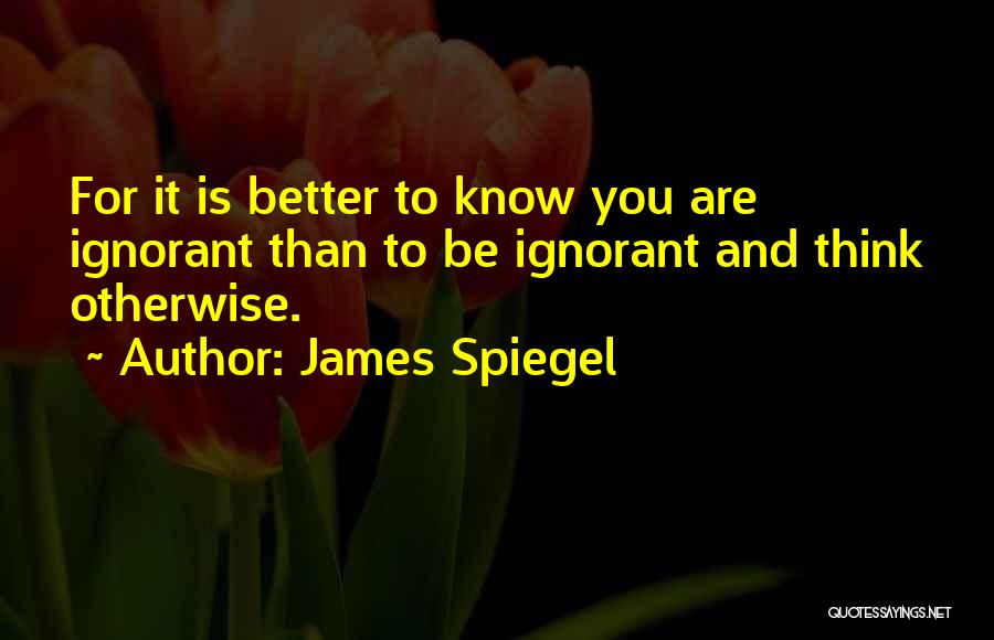 Spiegel Quotes By James Spiegel