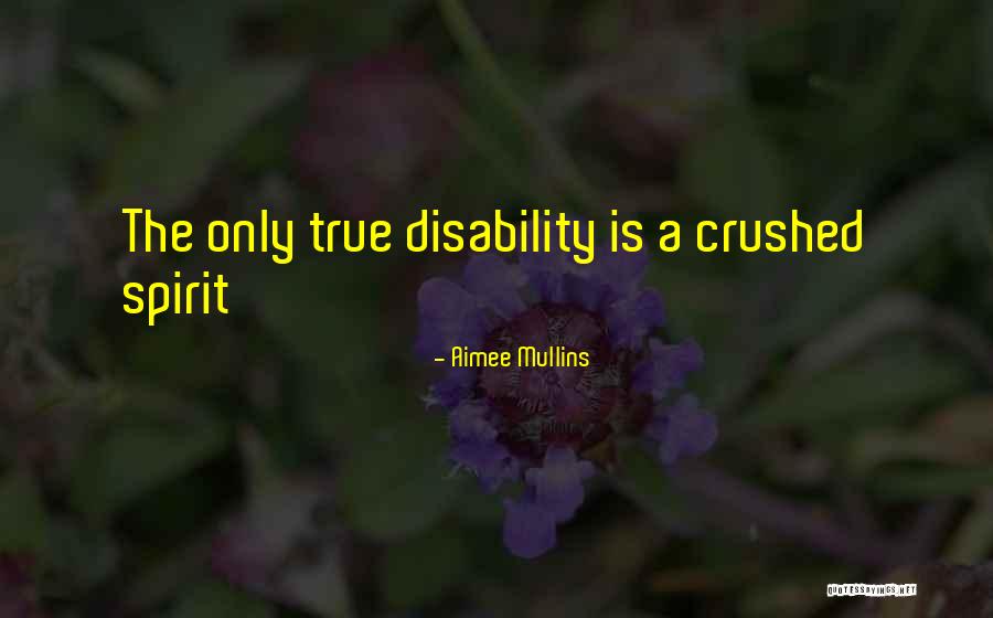 Spirit Crushed Quotes By Aimee Mullins