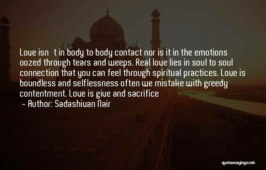 Spiritual Connection Quotes By Sadashivan Nair
