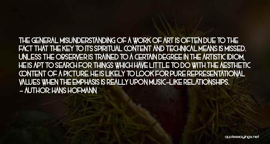 Spiritual Emphasis Quotes By Hans Hofmann