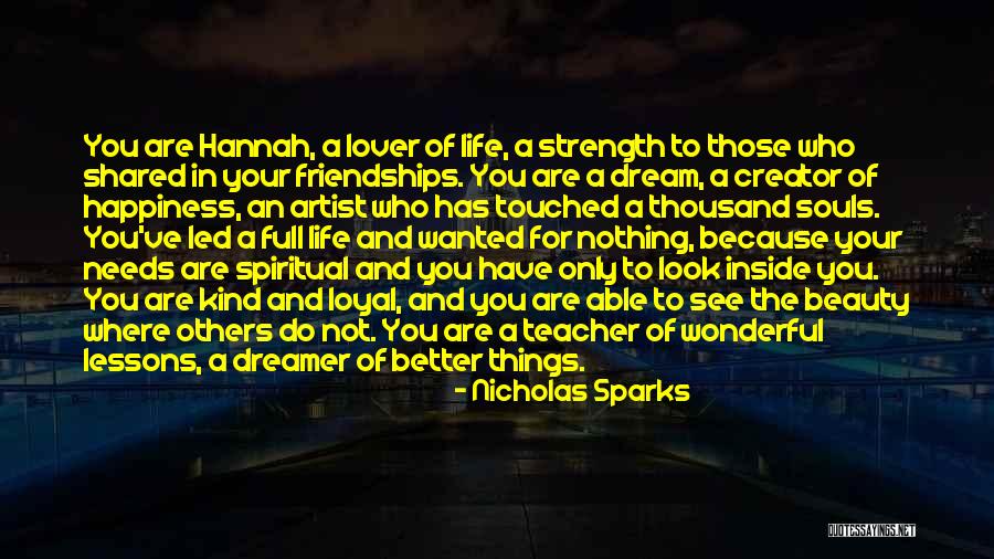 Spiritual Friendships Quotes By Nicholas Sparks Spiritual Friendships Quotes By Nicholas Sparks