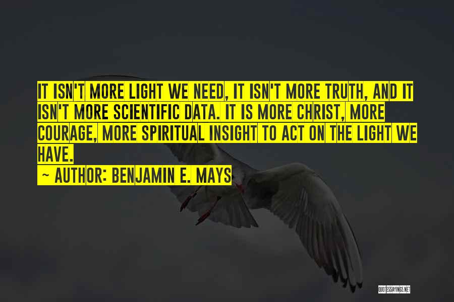 Spiritual Insight Quotes By Benjamin E. Mays