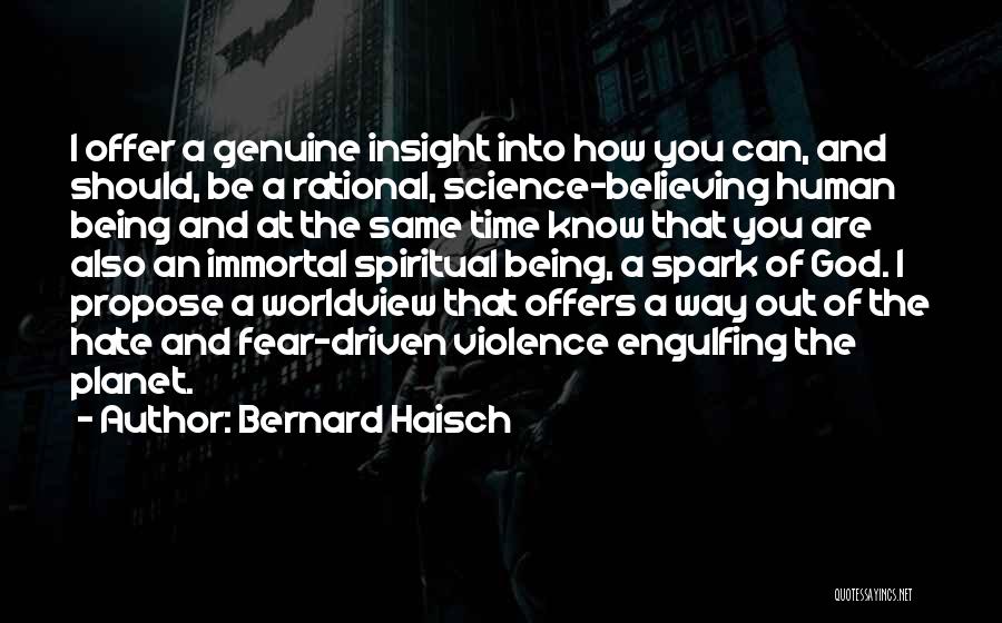 Spiritual Insight Quotes By Bernard Haisch