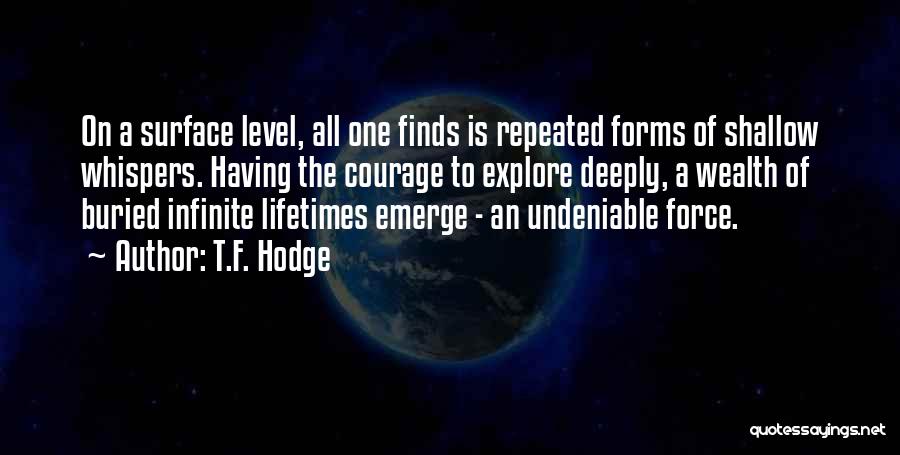 Spiritual Self Realization Quotes By T.F. Hodge
