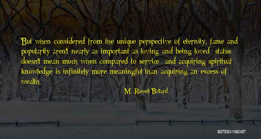 Spiritual Wealth Quotes By M. Russell Ballard Spiritual Wealth Quotes By M. Russell Ballard