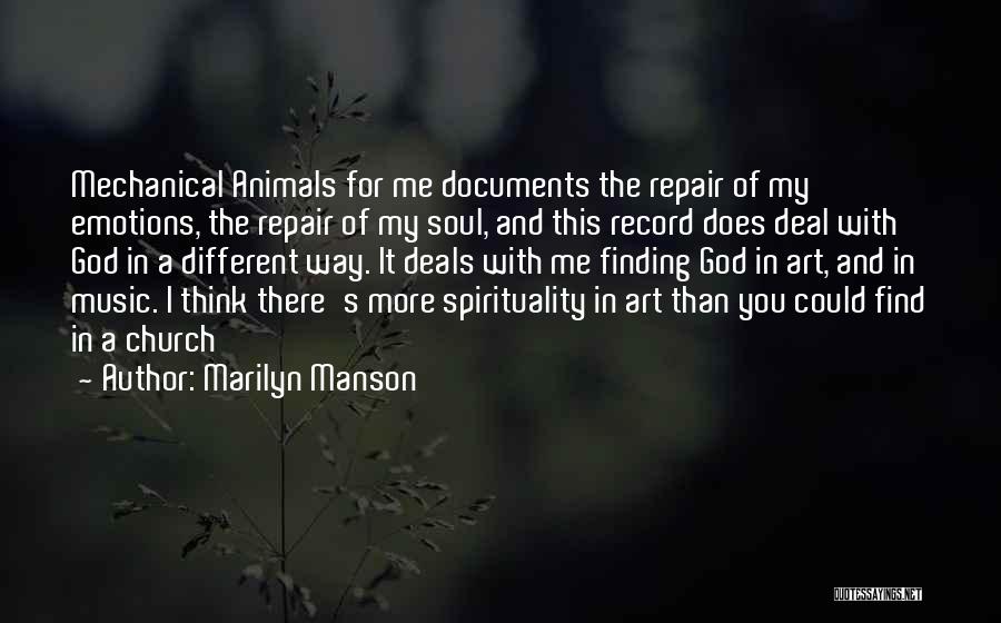 Spirituality And Music Quotes By Marilyn Manson
