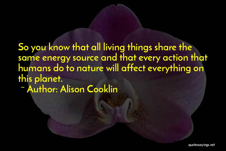 Spirituality And Nature Quotes By Alison Cooklin