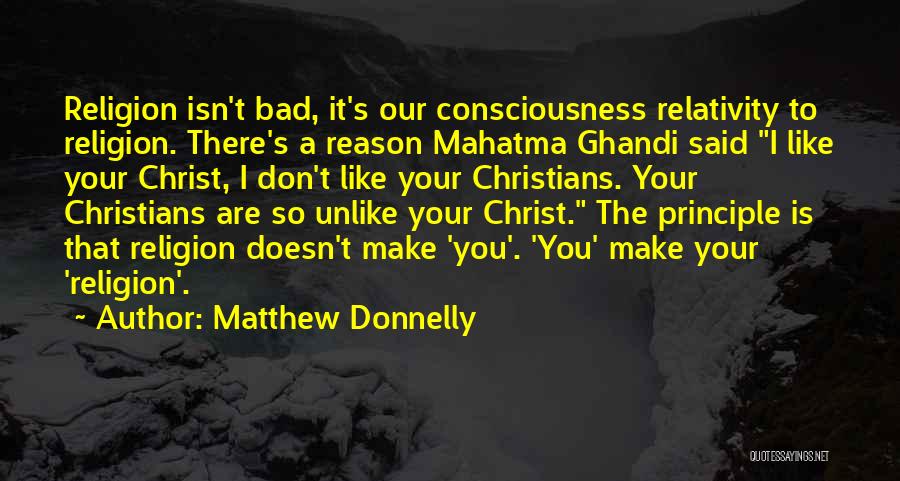 Spirituality Vs Religion Quotes By Matthew Donnelly