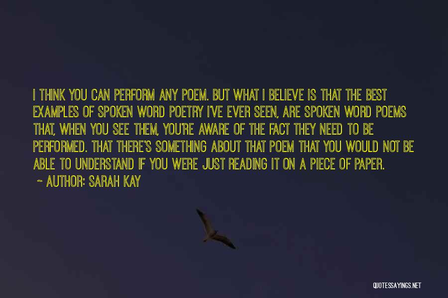 Spoken Word Poem Quotes By Sarah Kay