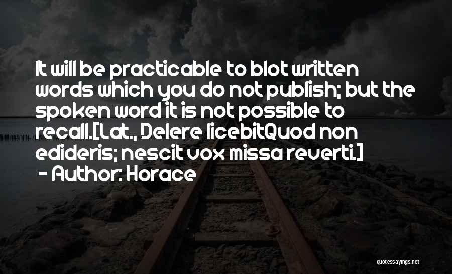 Spoken Word Quotes By Horace