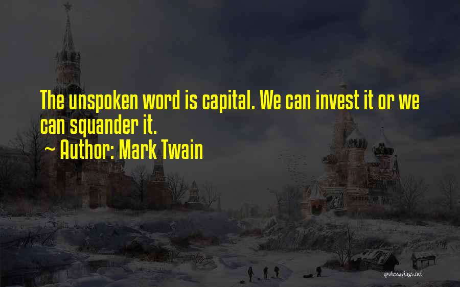 Spoken Word Quotes By Mark Twain