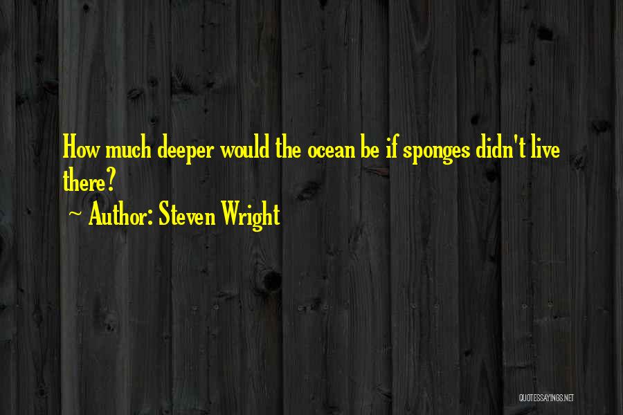 Sponges Quotes By Steven Wright