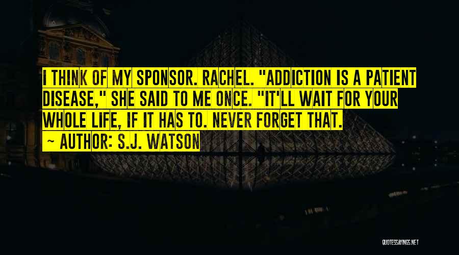 Sponsor Quotes By S.J. Watson